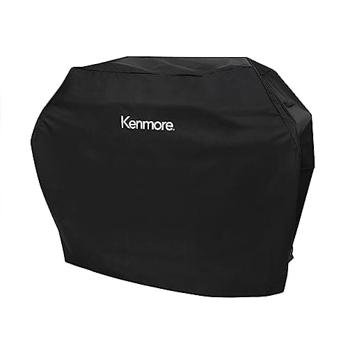 Kenmore 56-Inch Heavy-Duty Grill Cover for Outdoor BBQ Propane Gas Grills, Weather-Resistant, UV- and Fade-Resistant, Universal Fit Cover for 4-Burner Gas Grills, Black