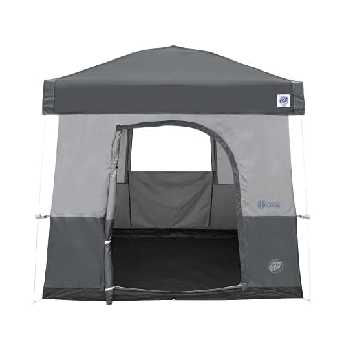 E-Z UP Camping Cube Sport, Converts 10' Angled Leg Canopy into Camping Tent, Grey (Canopy/SHELTER/Poles NOT Included)