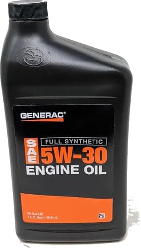Generac 5W30 Full Synthetic Engine Oil Quart (Pack of 2) with Funnel