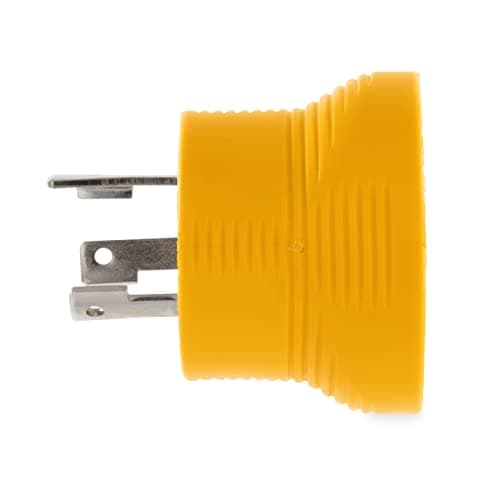 Camco Power Grip Camper/RV Generator Adapter | Features a Heavy-Duty 30 Amp Locking Male and Female Connection | Rated for 125 Volts / 3750 Watts (55333)