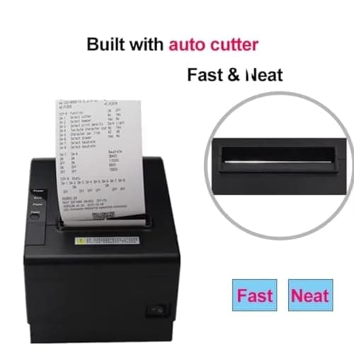 pos kithcen Printer,Bluetooth Ethernet/LAN 80mm Restaurant Auto Cutter Wireless iOS Android Thermal Receipt Bill Ticket Printer for Small Business,Support Cash Drawer (Bluetooth+LAN/Ethernet+USB)