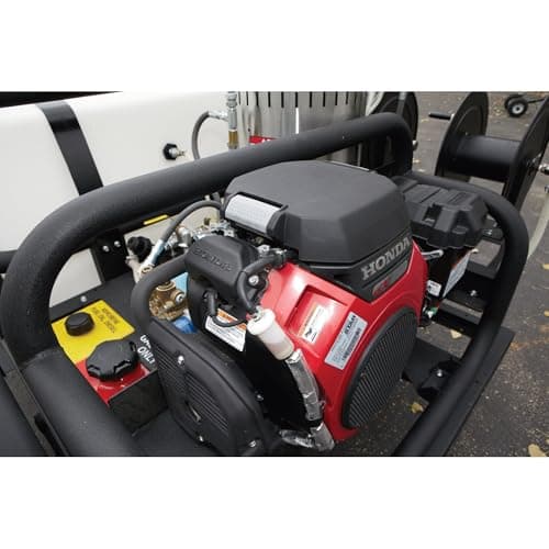 NorthStar Trailer-Mounted Portable Hot Water Commercial Pressure Power Washer - 4000 PSI, 4.0 GPM, Direct Drive, Honda Engine, 200-Gal. Water Tank