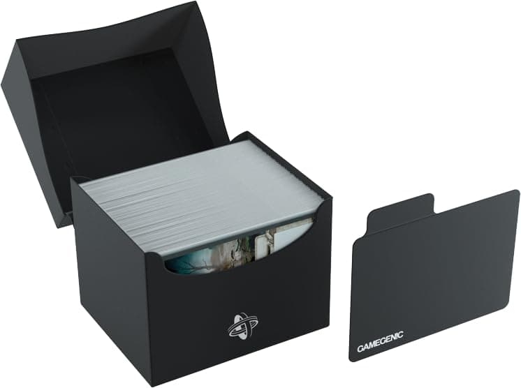 GameGenic Card Deck Box Side - Side Holder XL Black 100CT – Durable and Sturdy TCG, OCG Card Storage – Compatible with Pokemon Yugioh Commander and MTG Magic: The Gathering Cards