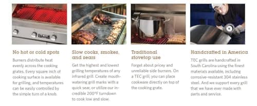 Tec Sterling Patio Fr 26-inch Freestanding Infrared Propane Gas Grill On Stainless Pedestal - Stpfr1lpped
