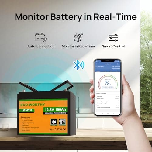 ECO-WORTHY 1000W 4KWH Solar Wind Power Kit: 400W Wind Turbine + 6pcs 100W Solar Panel + 2pcs 12V 100Ah Lithium Battery + 24V 3000W Inverter for Home/RV/Boat/Farm/Street Light and Off-Grid Appliances