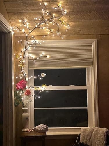 Enchanted Willow Vine Lights with Remote, Christmas Fall Decorations Indoor Room Decor, 8 Modes Artificial Plants Lighted Willow Vine Lights, Wall Decor for Room Decor, Wall Light