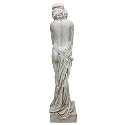 Design Toscano Harmonia Greek Woman Patroness of Harmony Indoor/Outdoor Garden Statue, 34 inches tall, Cast Stone Resin, Antique Stone Finish