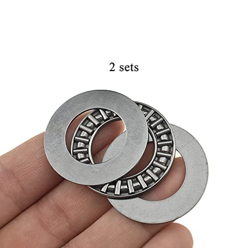 AXK2035 2AL Thrust Needle Roller Bearings with Washers 20mm Bore 35mm OD 2mm Width Balance Smooth Riding Lawn Tractor Lighter Steering Save Effort Easy Get Around Trees and Obstacles 2Sets