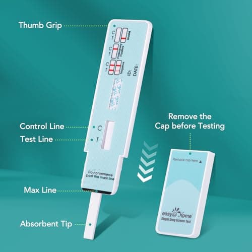Easy@Home Single Drug Screen Test (Cannabinoids Urine Test) - THC Tests for Home THC Drug Test Urine Detox Kit Cutoff Level 50ng/mL Individually Wrapped - EDTH-114 (15 Pack)