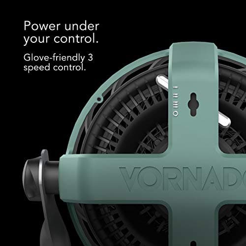 Vornado EXO51 Heavy Duty Air Circulator Shop Fan with IP54 Rated Dustproof and Water-Resistant Motor, Green, CR1-0389-17, Medium