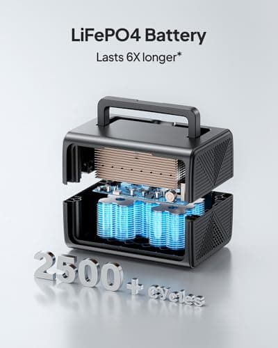BLUETTI Solar Generator EB3A, 268Wh LiFePO4 Battery Backup w/ 2 600W (1,200W Surge) AC Outlets, Recharge from 0-80% in 30 Min., LFP Backup for Outdoor Camping, Trip, Power Outage