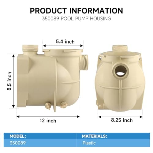 350089 Inground Pool and Spa Booster Pump Body Housing – Replacement Part for Pool & Spa Systems, Compatible with Pentair,SuperFlo Inground Pool and Spa Booster Pump Body Housing,Easy to Install