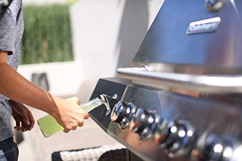 Cuisinart 4-Burner Gas Grill, 44,000 BTU Stainless Steel Full Size Propane Grill with Cast Iron Grates, Outdoor Barbecue with Large Cooking Space and Side Tables for Prep