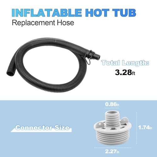 Lay Z Spa Hot Tub Air Inflate Inflation Hose Pipe Tube P6931 Fits for Coleman, Intex, & Best-way Portable Spa Pump, Massage Bath Tub Replacement Parts