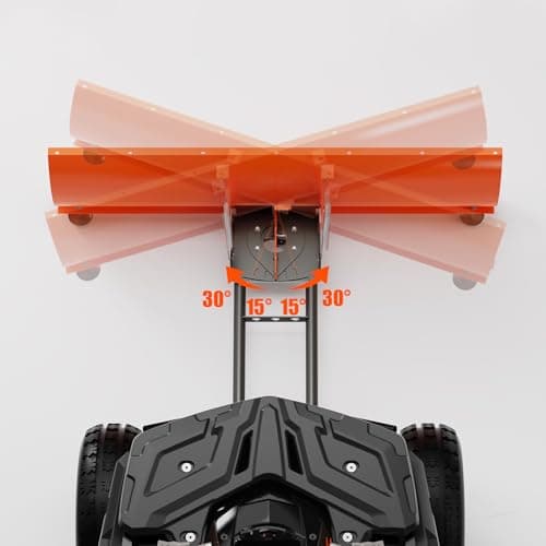 48" Snow Plow Blade Adjustable 0/15/30 Degrees- Heavy-Duty Plow Universal for ATVs, UTVs, and Lawn Tractors – Durable Steel Construction, Easy Mounting, Perfect for Driveway & Sidewalk Clearing