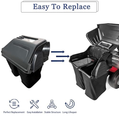 Replacementpart Two Bagger Double Bagger for Riding Lawn Mowers 42-46 Inch 2010 and After compatible with Various Troy-Bilt Cub Cadet CRAFTSMAN Other Models 19B30031 19A30031OEM