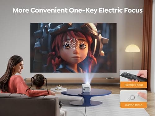 [Electric Focus]Mini Projector with 5G WiFi and Bluetooth 5.2,YABER 1080P Outdoor Projector Support ±40° Keystone Correction,Portable Projector for Phone/ TV Stick/Laptop/PS5