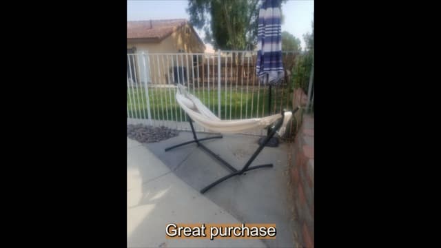 Lazy Daze Hammocks Double Hammock with 9ft Space-Saving Steel Stand Includes Portable Carrying Case, 450 Pounds Capacity (Natural)