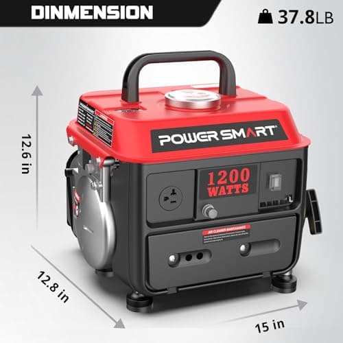 PowerSmart 1200-Watt Portable Generator with Super Quiet, Ultralight for Camping, PS50