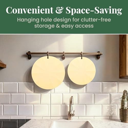 Larder & Vine Silicone Trivets for Hot Pots and Pans | Set of 4 Round Hot Pads for Kitchen | 7” & 9” Trivets for Hot Dishes | Heat-Resistant Silicone Mats for Kitchen Counter | Limoncello/French Gray