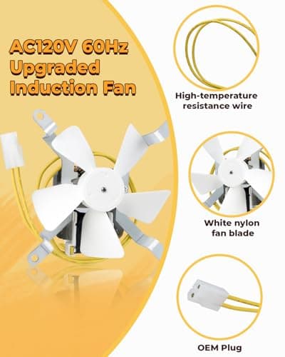 Upgraded Induction Fan Replacement for Traeger, Pit Boss, Camp Chef Wood Pellet Grills, Sam's Club/Z Grills Pellet Grills, Grill Replacement Parts, AC120V 60Hz