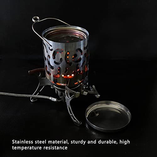 AMONIDA Tent Heater for Camping, Stainless Steel Mini Tent Heater Camping Heating Cover, for Outdoor Backpackers Hiking, Camping and Barbecue