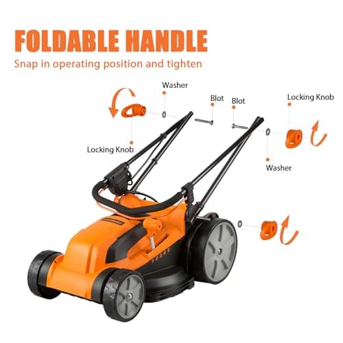 LawnMaster MEB1216K Electric Lawn Mower 16-Inch 12AMP