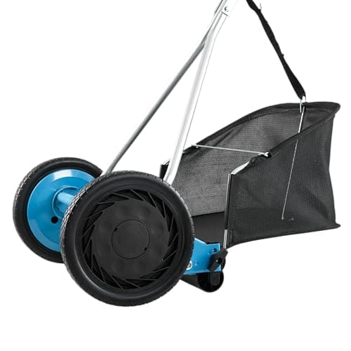 American Lawn Mower Company 1604-16 16-Inch 5-Blade Walk Behind Reel Mower with Grass Catcher