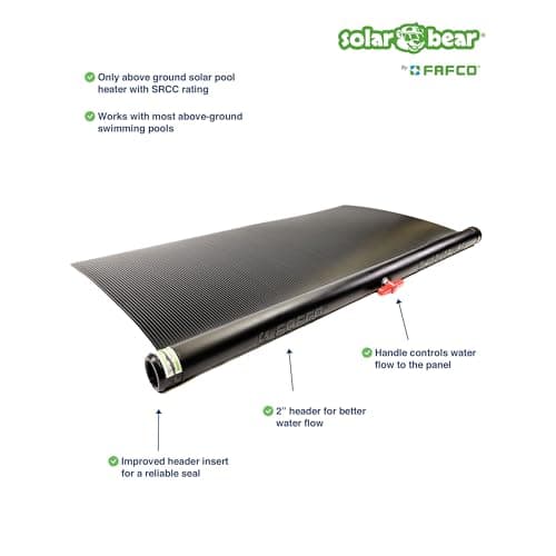 The Original Solar Bear with Starter Kit from Quality Above Ground Swimming Pool Solar Heaters from an Industry Leader. (4 ft. x 20 ft.)