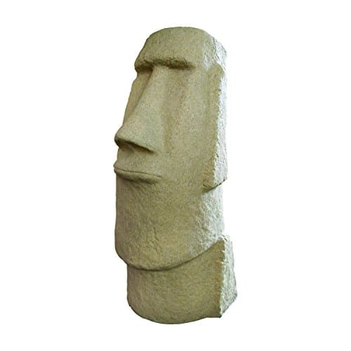 EMSCO Group Easter Island Head Statue – Natural Sandstone Appearance – Made of Resin – Lightweight – 28” Height