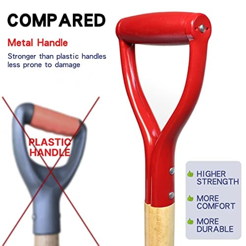 Garden Fork,4 Tine Digging Fork,Pitch Fork for Gardening,Steel Y-Grip,Wood Handel,45Inch