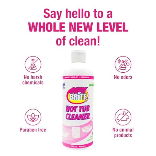 Quick N Brite Heavy Duty Hot Tub Cleaner Kit - Non-abrasive Cleaning Gel with Sponge and Cloth, 16 oz. (Packaging May Vary)