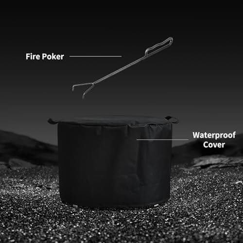 22 inch Smokeless Fire Pit with Waterproof Cover, Stainless Steel Outdoor Smokeless Firepit, Wood Burning Fire Pits for Camping, Bonfire,Low Smoke Firepit for Outside