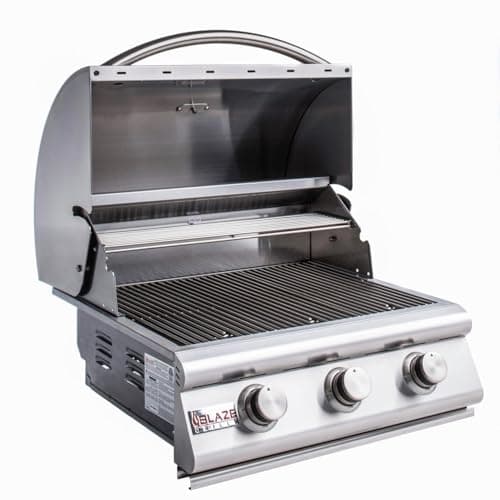 Blaze Grills LBM | 32-inch Outdoor Built-in Grill | 4-Burner Propane Drop in Grill | Commercial Grade Grilling Experience| Stainless Steel Outdoor BBQ | BLZ-4LBM-LP