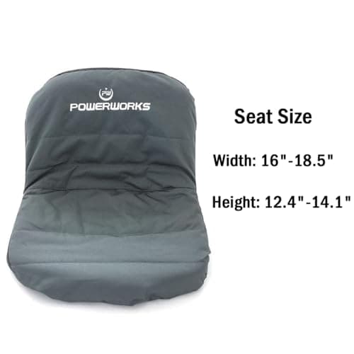 Weatherproof Deluxe Riding Lawn Mower Seat Cover, Medium, Black