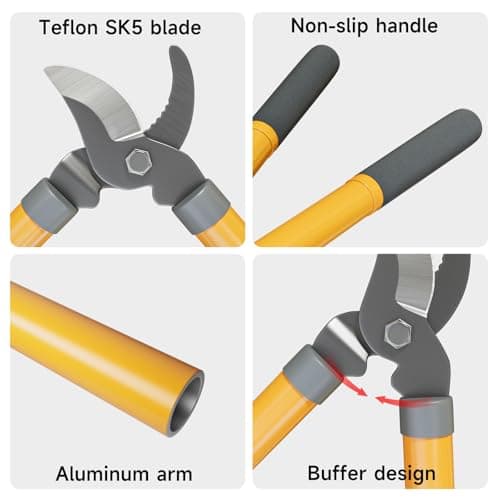 AIRAJ 16” Small Garden Loppers for Tree Trimming | Branch Cutter with 1.5” Cutting Capacity | Loppers for Gardening | Tree Pruner | Branch Trimmer | Mini Pruning Shears