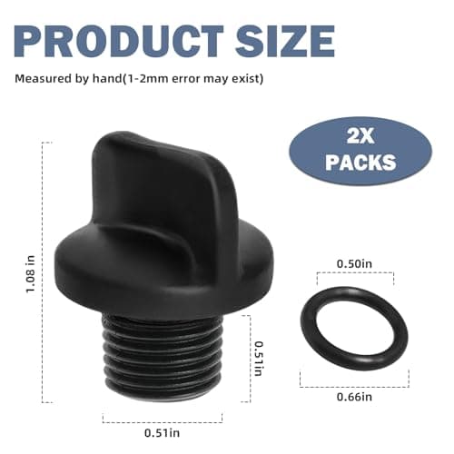 R0446000 Pool Pump Pipe Plug with O-Ring Replacement for Jandy Filter Pumps, Polaris Booster Pump & Water Purification System, Pool Spa Heater Drain Plugs (2 Pack)