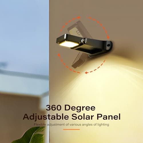 200LM Solar Lights Outdoor Waterproof 2200mAh Solar Fence Lights with 6 Modes & 360° Adjustable Solar Powered Lighting, Warm White/Cool White/RGB for Wall, Patio, Steps, Garden, Pool - 4 Pack