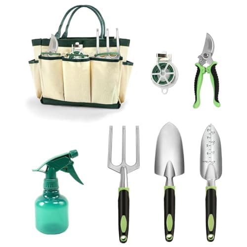 Gardening Tools.Gardening Hand Tools, Gardening Tools, 8 Piece Set Heavy Duty, Gardening Tools Set with Non Slip Rubber, with Garden Kit.