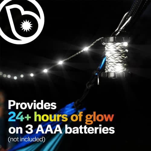 Brightz Hammock Lights - 18' Paracord Light Rope for Camping & Burning Man Accessories