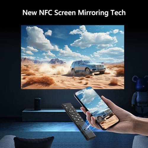 Ultra HD 4K Movie Projector for Home Theater, High Bright 1580 ANSI Lumens Smart Daytime Projector with Max 300" Display, HDR10+ Daylight NFC WiFi6 Bluetooth RJ45 LAN 2G+32G Gaming Projector