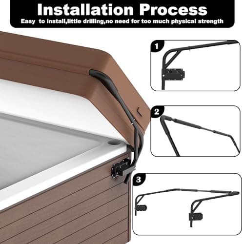 Spa Cover Lift Top Mount Spa & Hot Tub Cover Lift Removal System Fit for Most Spa & Hot Tubs