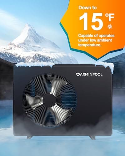 40000BTU Pool Heat Pump for 13000 Gallons Ingroud and Above Ground Pools, Smart Electric Pool Heater with WiFi Control APP, 220-240V, Titanium Heat Exchanger