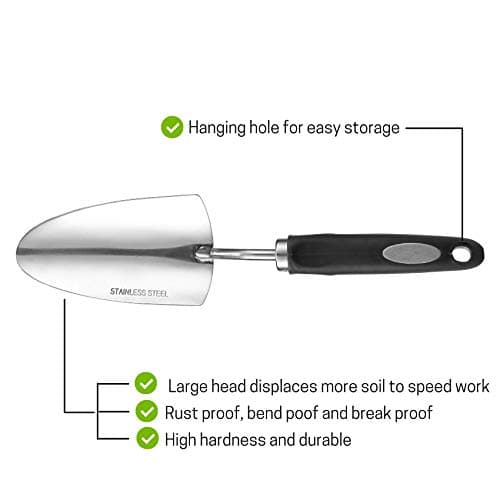 Mr. Pen Heavy Duty Stainless Steel Trowel, Garden Shovel, Hand Shovel, Gardening Tool
