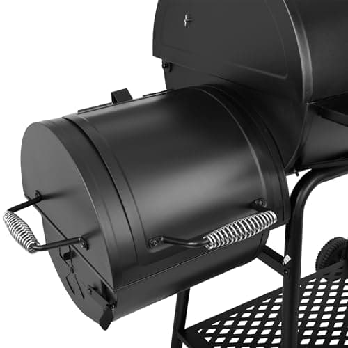 Royal Gourmet CC1830FC Charcoal Grill Offset Smoker (Grill + Cover), Black