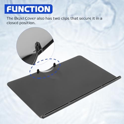 009487F Pool Heater Cover Control Bezel Compatible with Raypak Models RP2100, R185B, R265B Pool heaters, 206-407 Pool Heater Replacement Parts, Black
