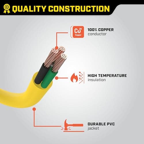 Champion Power Equipment 30-Foot 30-Amp 125-Volt RV Generator Power Cord, (TT-30P to L5-30R)