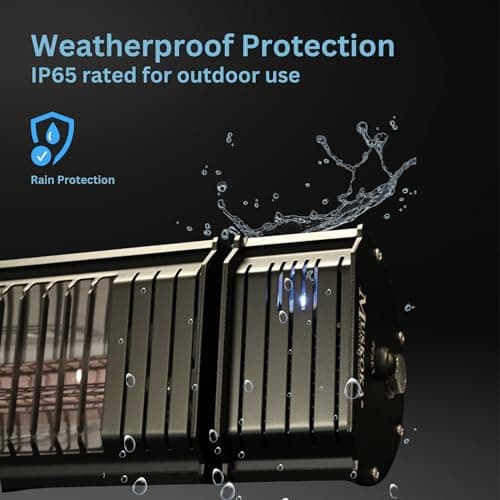 Commercial SunWave 3000 Watt Infrared Patio Heater Tungsten Ultra Quartz Low Glare with Remote control and 3 power levels, 11,028 BTU Max output By Muskoka Lifestyle Products USA Black