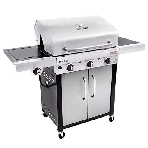 Char-Broil® Performance Series™ TRU-Infrared Cooking Technology 3-Burner with Side Burner Cabinet Style Propane Gas Stainless Steel Grill - 463371719