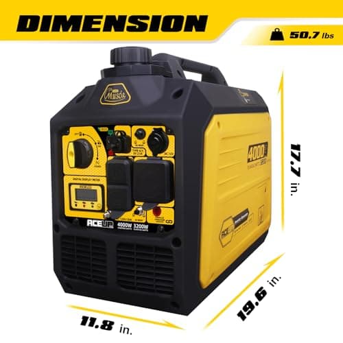 Aceup Energy 4000 Watt Portable Inverter Generator, Gas Powered Generator Quiet for Home, RV-Ready, EPA Compliant